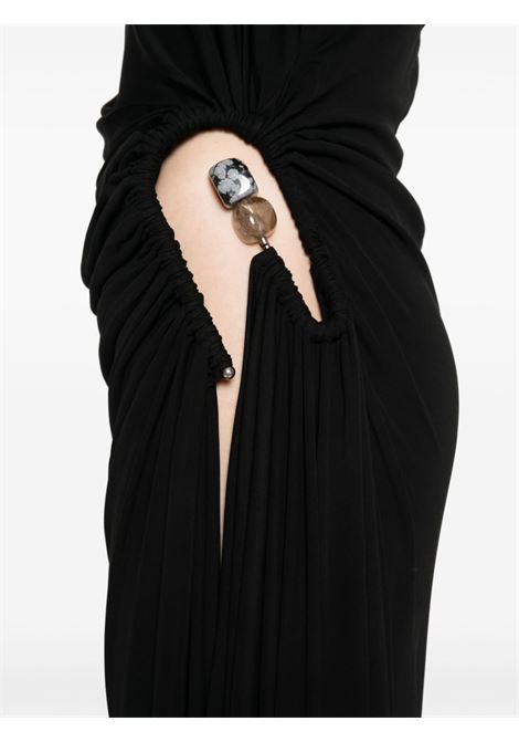 Black Helix side-slit maxi dress Christopher Esber - women CHRISTOPHER ESBER | 24023222BLK